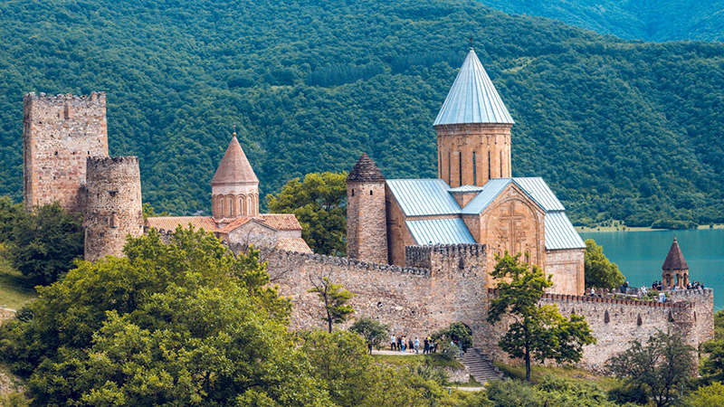 Illustrated cover for Ananuri Fortress Georgia – History, Architecture & Travel Guide