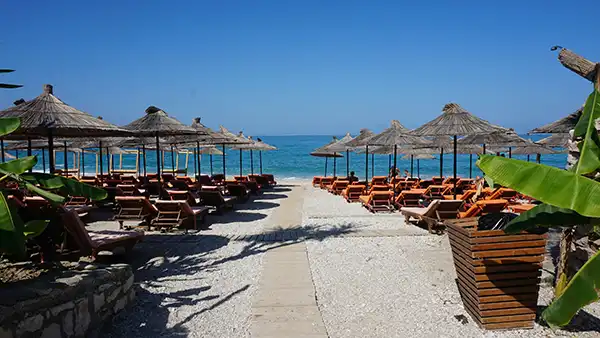 Lukova hillside and quiet coastal scenery on the Albanian Riviera