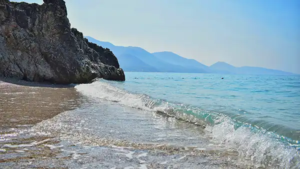 Qeparo village and coastal scenery above the Albanian Riviera