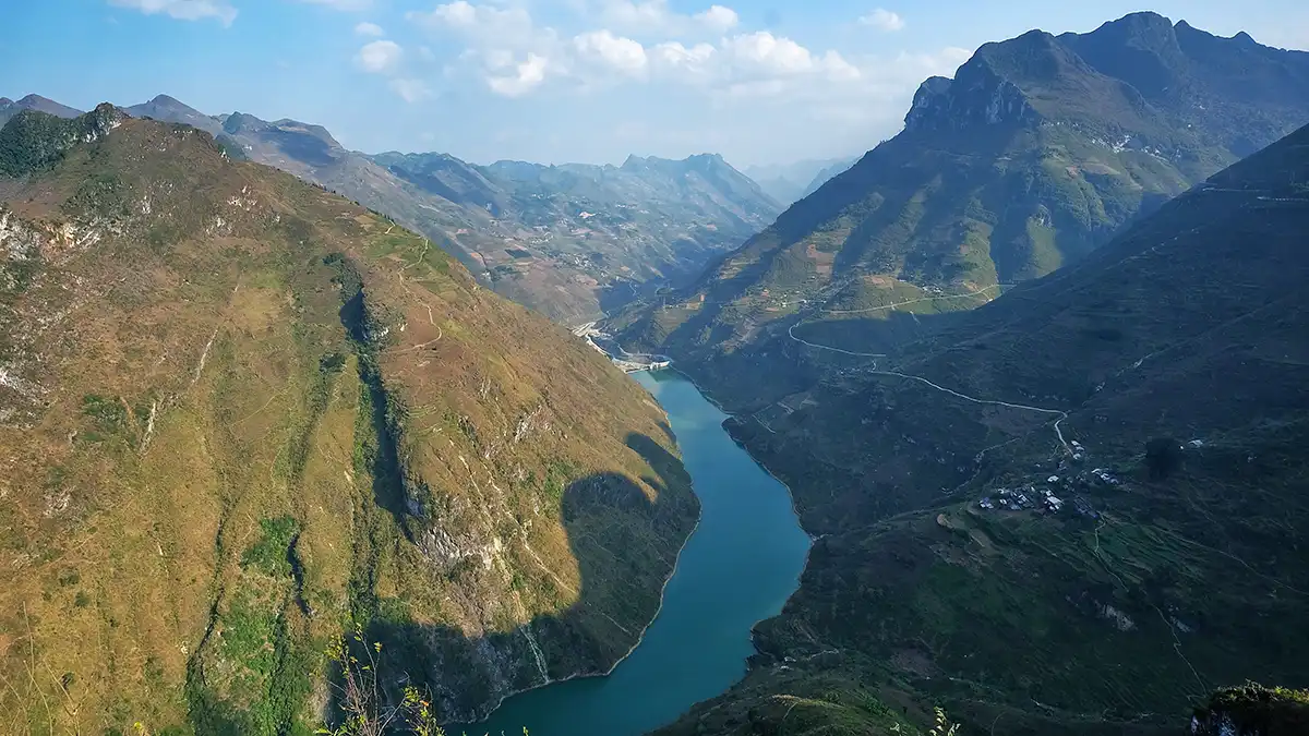 View over Ma Pi Leng Pass and the Nho Que River in Ha Giang
