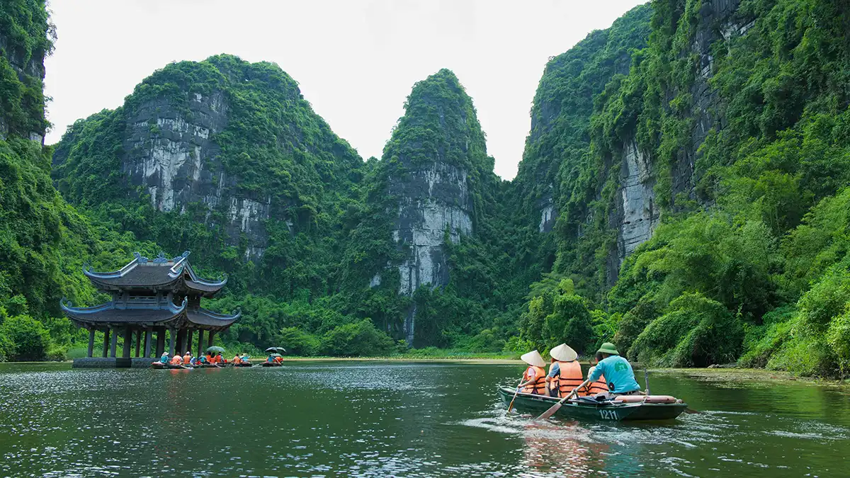Ninh Binh limestone landscape for first-time visitors in Vietnam