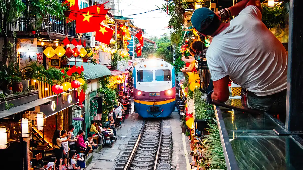Train or bus transport for traveling around Vietnam