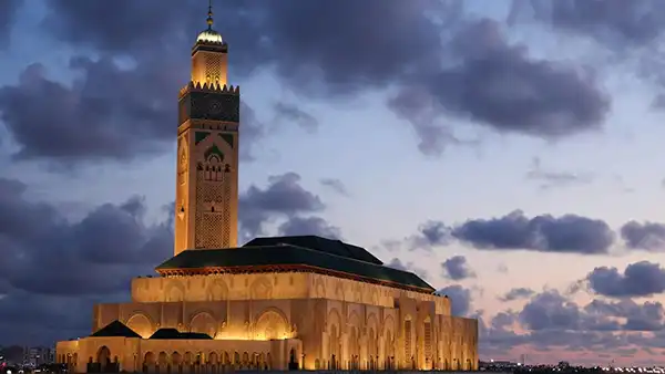 Casablanca city and Atlantic coast in Morocco