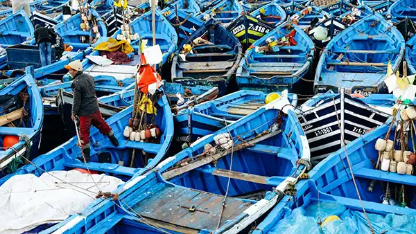 Essaouira coastal city and Atlantic atmosphere in Morocco