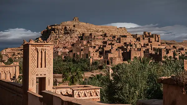 Ouarzazate and Ait Benhaddou desert-route scenery in Morocco