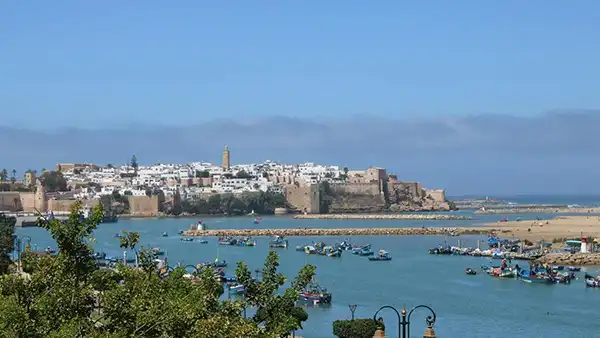Rabat city landmarks and coastal atmosphere in Morocco