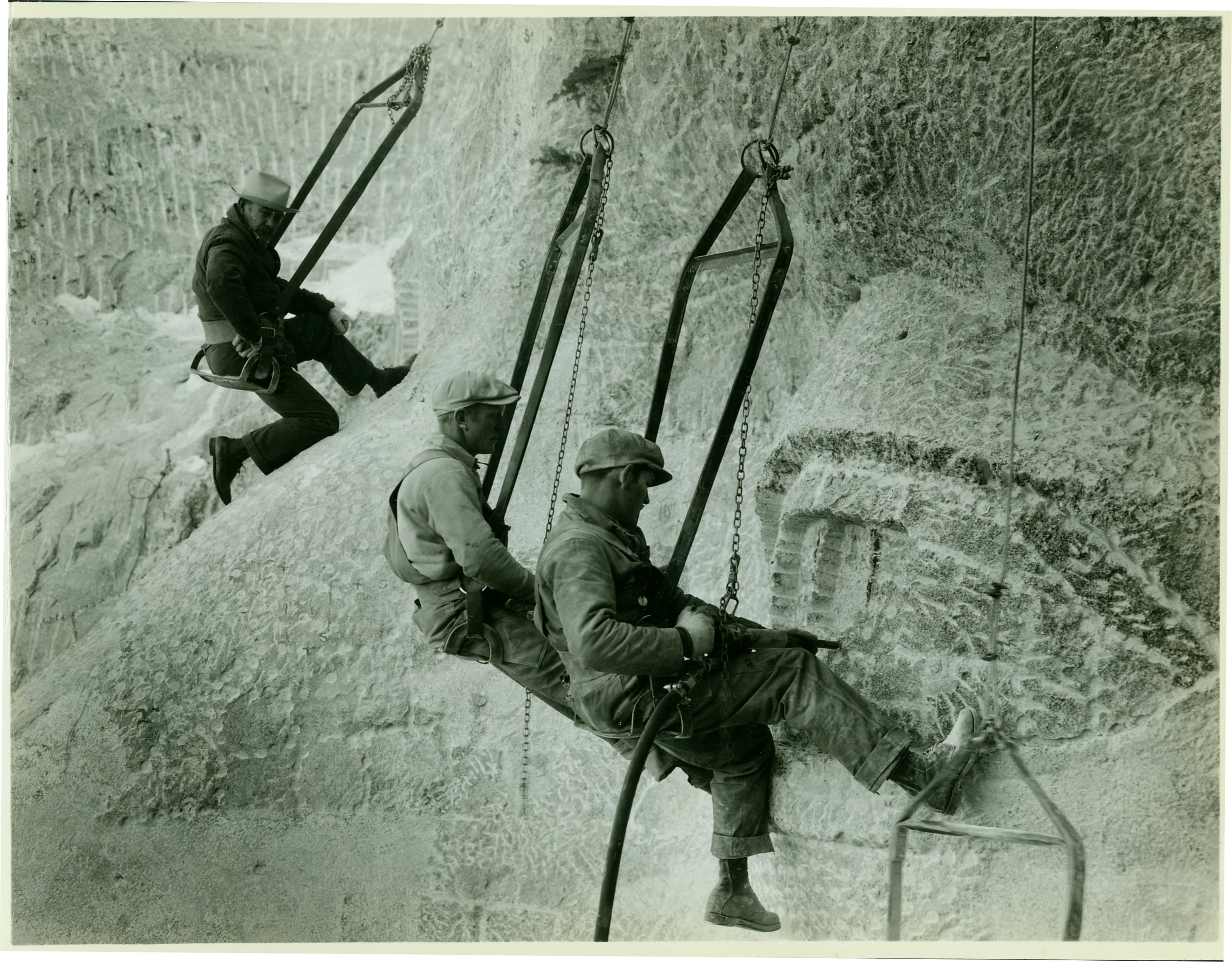 Workers on Mount Rushmore