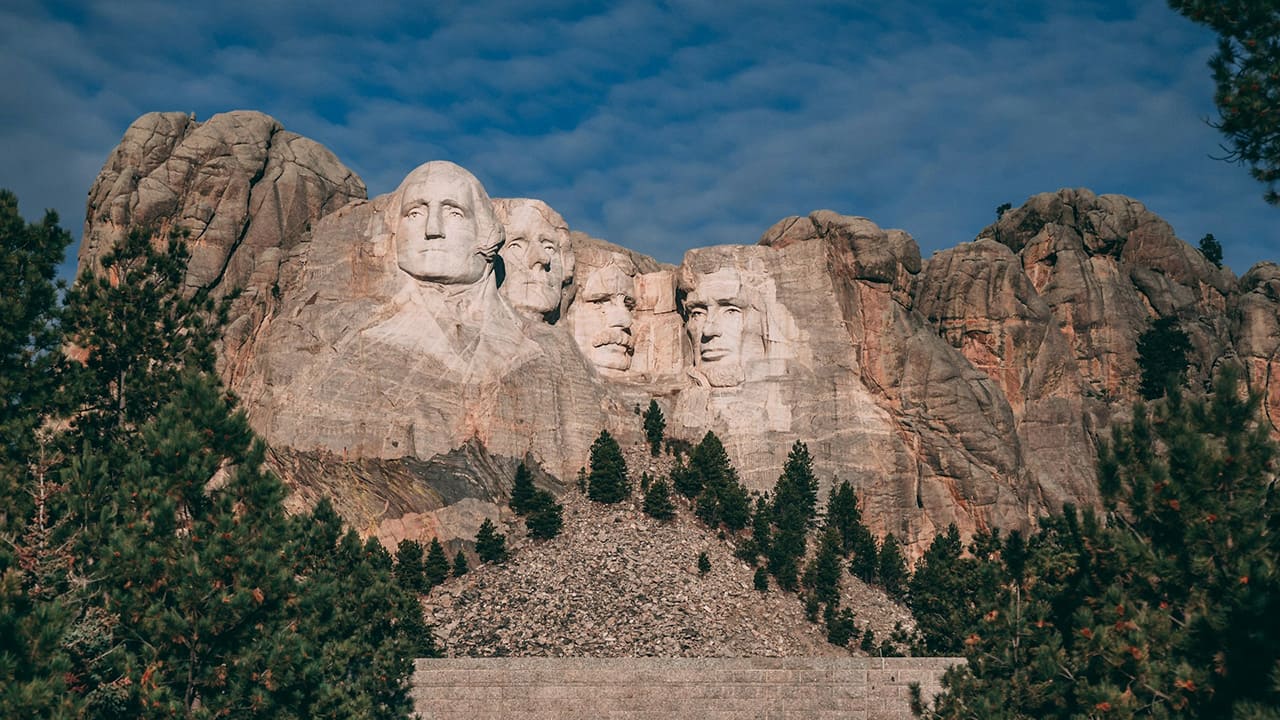 Illustrated cover for Mount Rushmore: A Giant Adventure in the Heart of the Black Hills