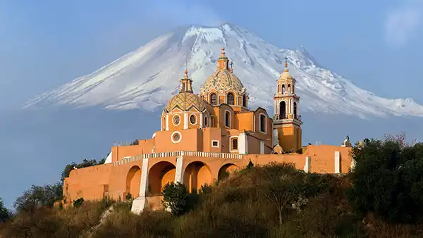 San Pedro Cholula and Puebla area in central Mexico