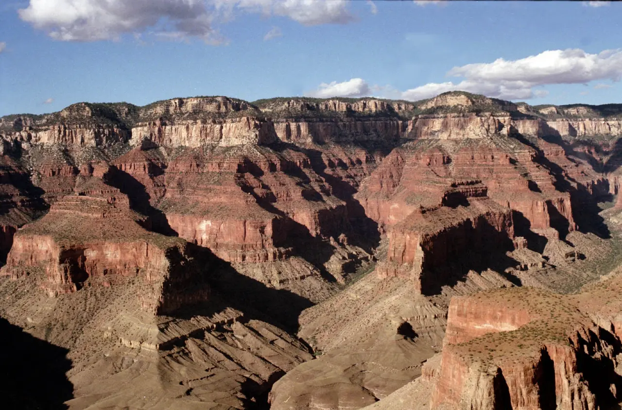 Grand Canyon formations viewed from the North Rim side