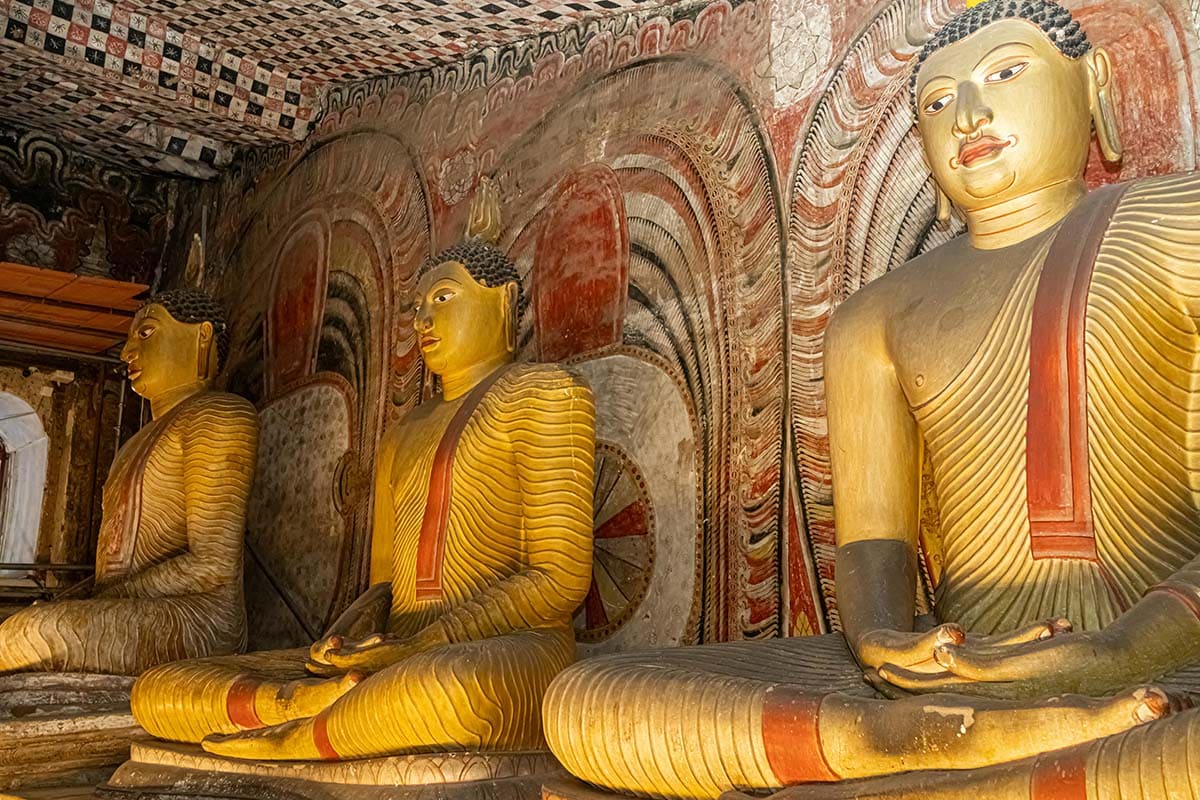 El templo rupestre de Dambulla en Sri Lanka