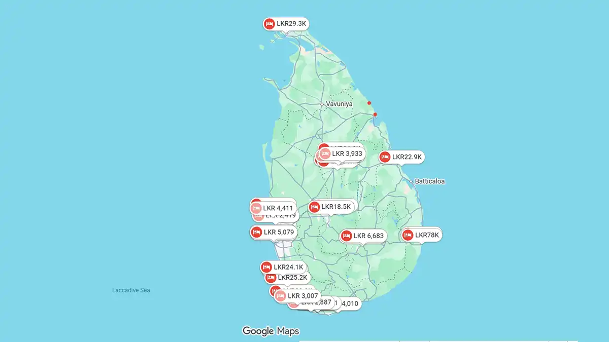 Zona común de un albergue para mochileros en Sri Lanka