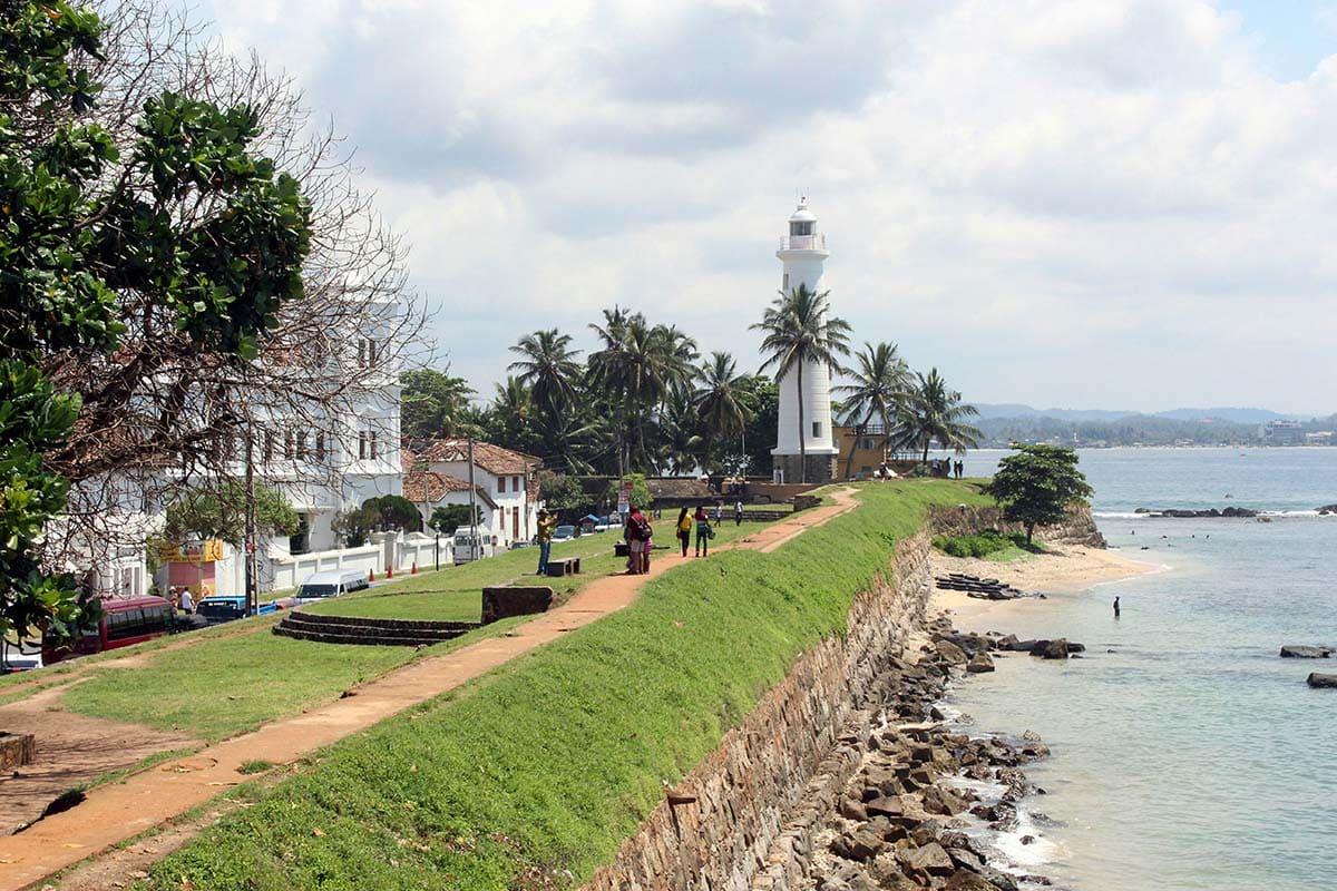 Las murallas del fuerte de Galle y la costa sur de Sri Lanka