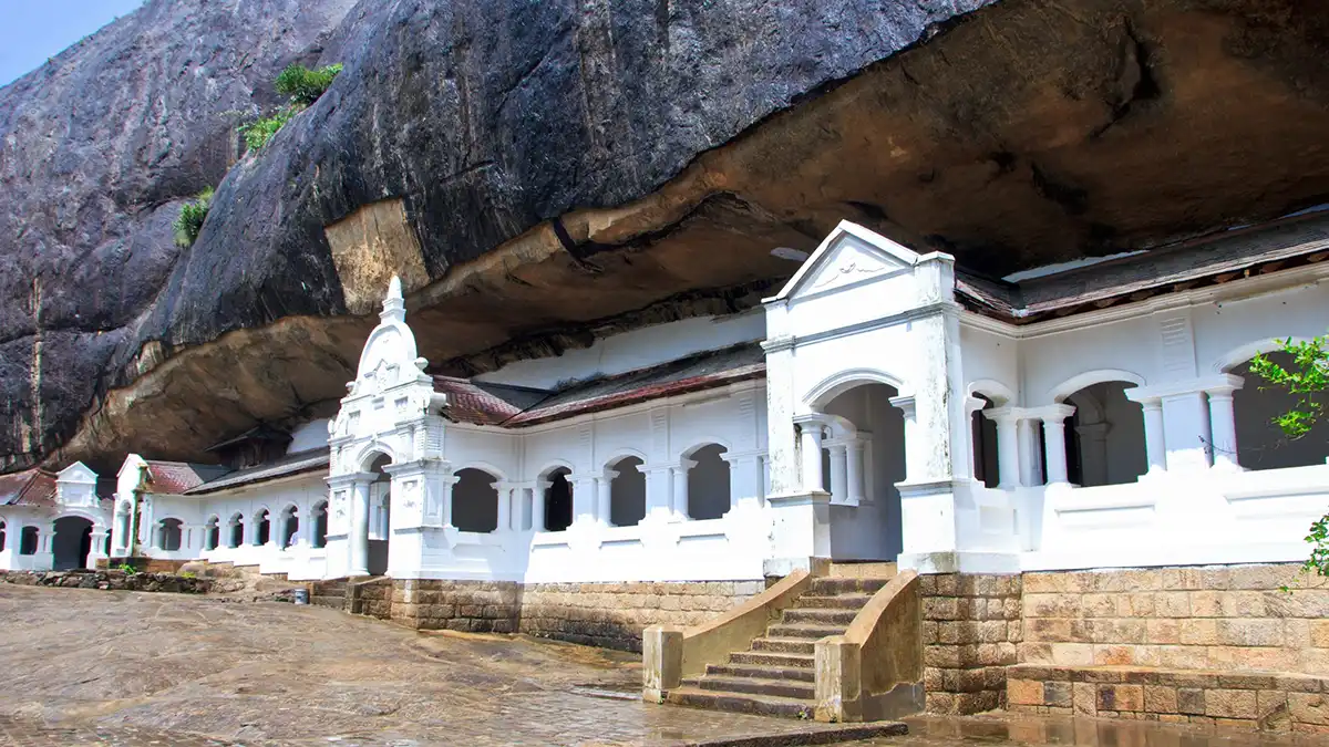 Dambulla Cave Temple near Sigiriya in Sri Lanka