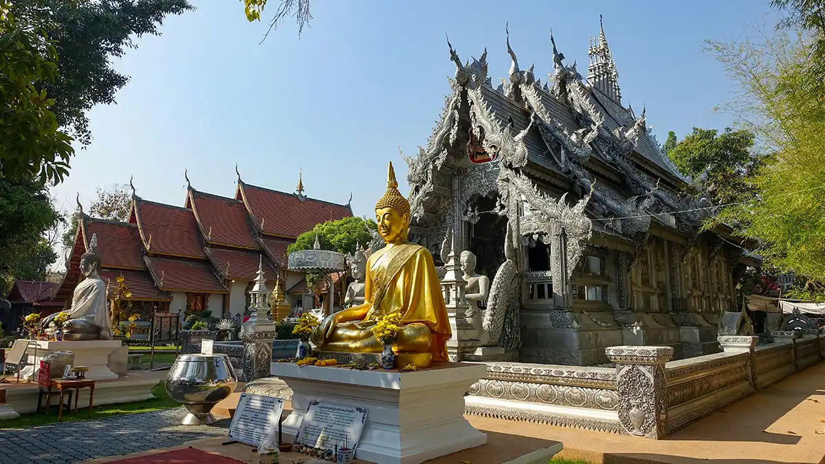 Temple scene in Chiang Mai old town