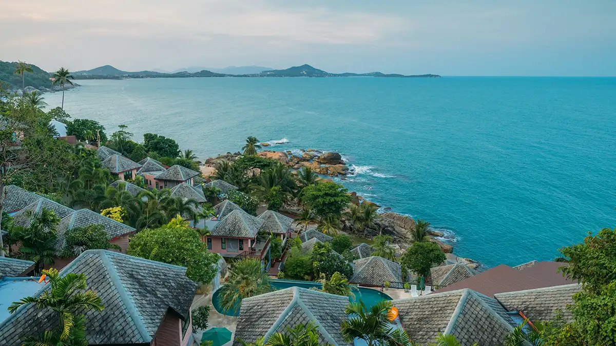 Coastal view over Koh Samui in Thailand