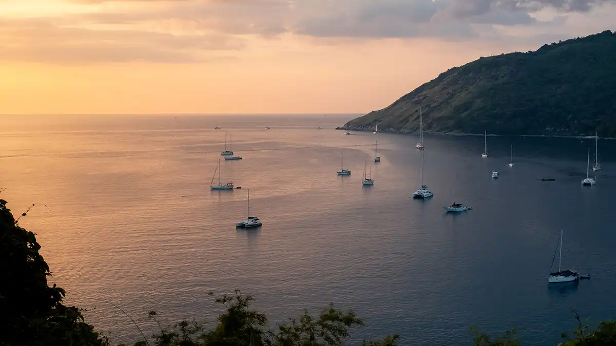 Coastal resort view in Phuket Thailand