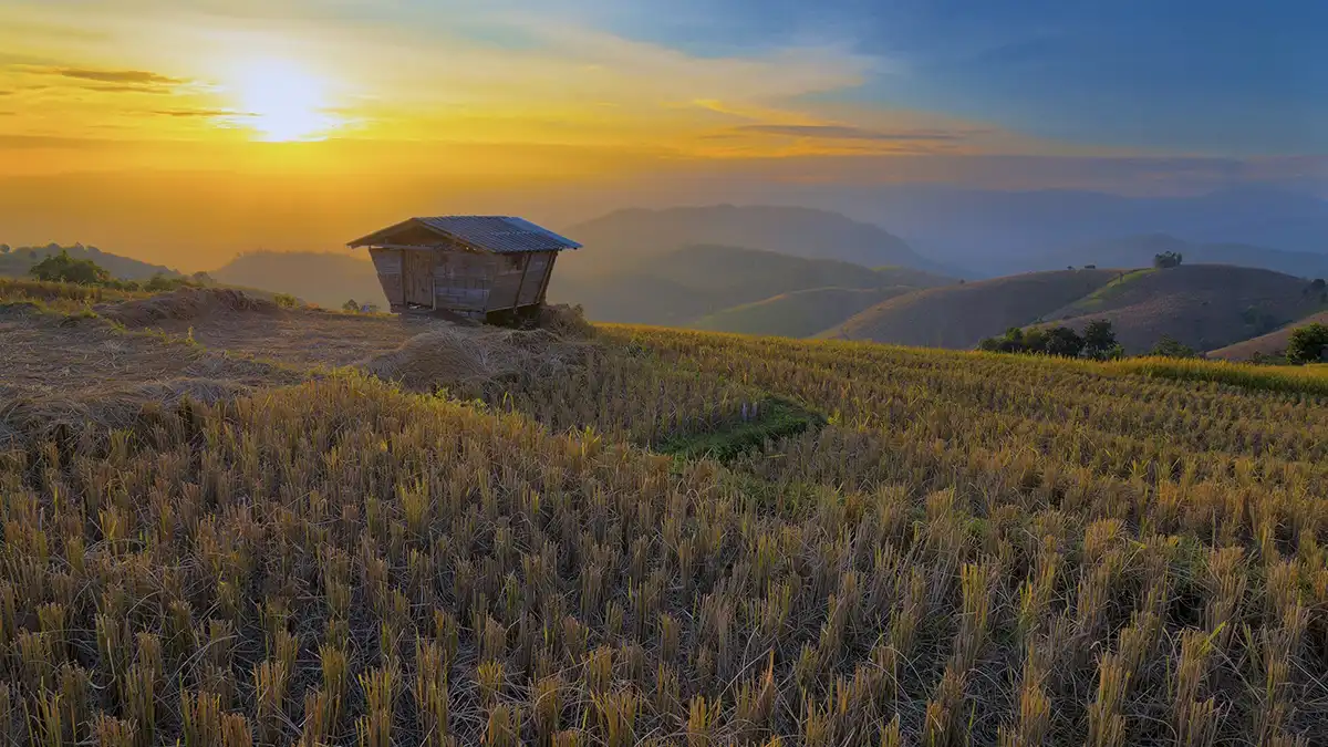Northern Thailand hills and countryside near Chiang Mai