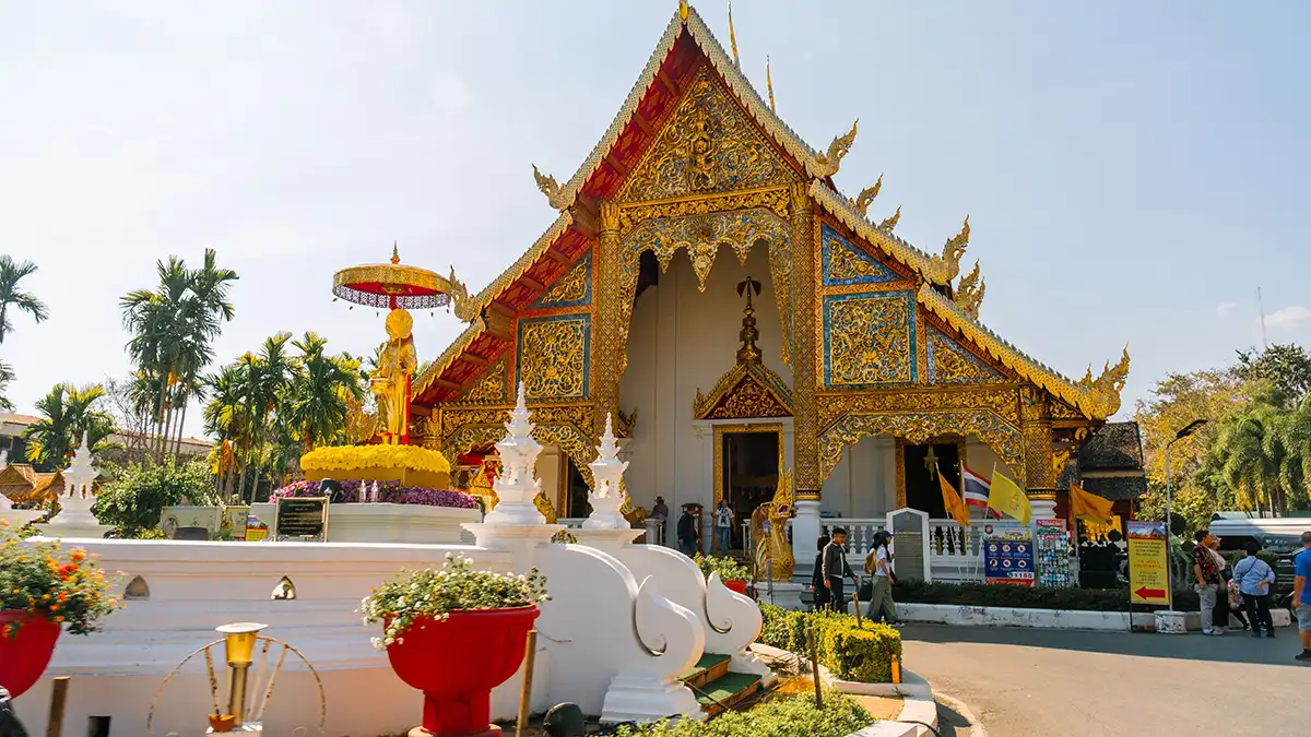 Temple scene in Chiang Mai Old City