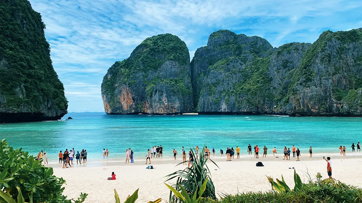Developed coastline and beach in Phuket, Thailand