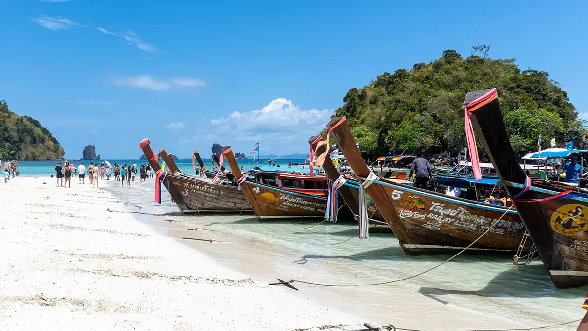Longtail boat used for a coastal transfer near Krabi and Ao Nang