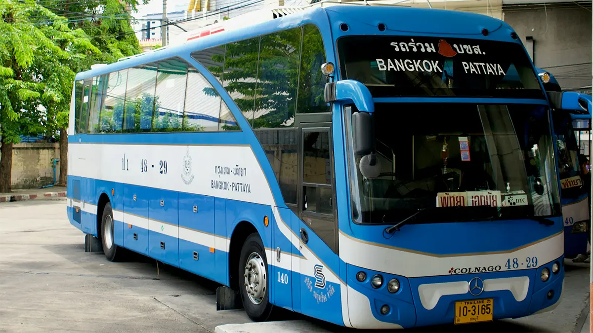 Intercity coach used for long-distance travel in Thailand