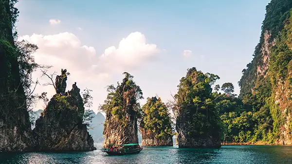 Khao Sok National Park limestone and jungle scenery in southern Thailand