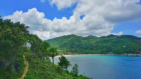Koh Phangan beach and island scenery for a Thailand island trip