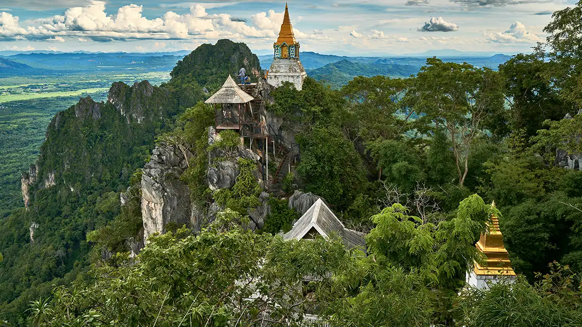 Wat Chalermprakiat mountain temple in Lampang for a northern Thailand route