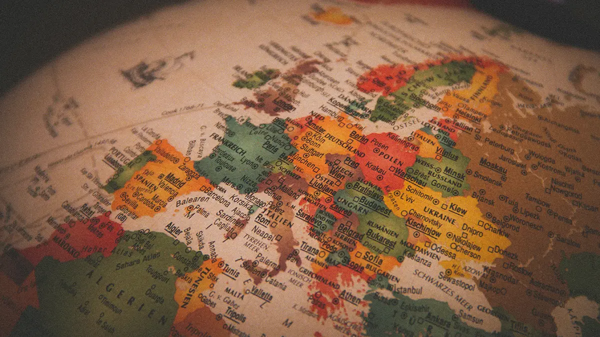 Close-up of a printed world map used to compare global passport access